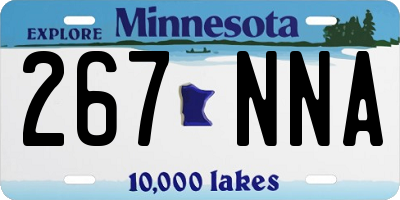 MN license plate 267NNA