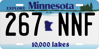 MN license plate 267NNF