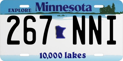 MN license plate 267NNI