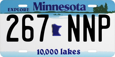 MN license plate 267NNP