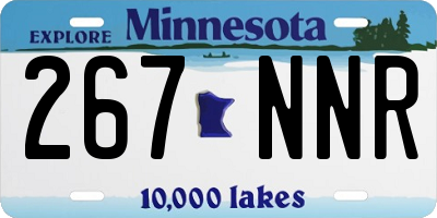 MN license plate 267NNR