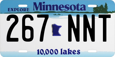 MN license plate 267NNT