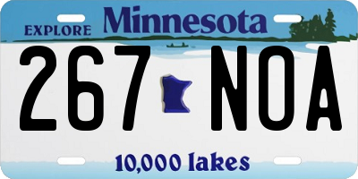 MN license plate 267NOA