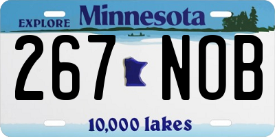 MN license plate 267NOB