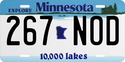 MN license plate 267NOD