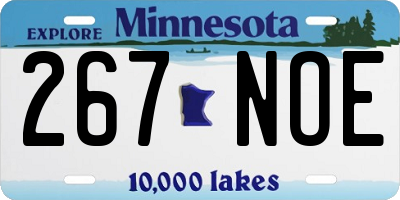 MN license plate 267NOE