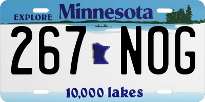 MN license plate 267NOG