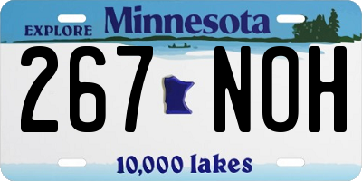 MN license plate 267NOH