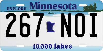 MN license plate 267NOI