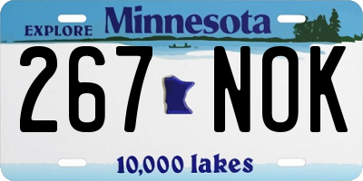 MN license plate 267NOK