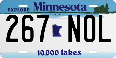 MN license plate 267NOL