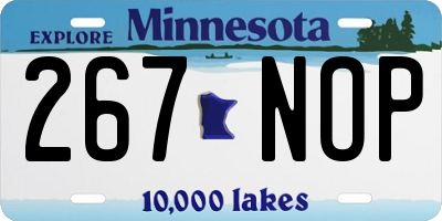 MN license plate 267NOP