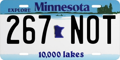 MN license plate 267NOT