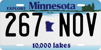 MN license plate 267NOV