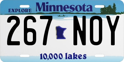 MN license plate 267NOY