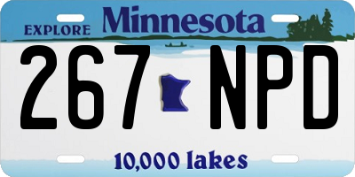 MN license plate 267NPD