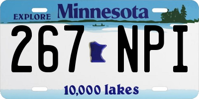 MN license plate 267NPI