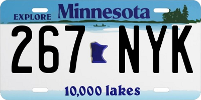 MN license plate 267NYK