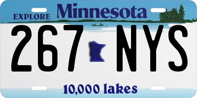 MN license plate 267NYS