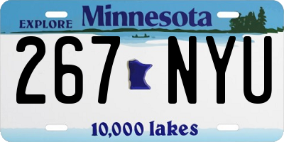 MN license plate 267NYU