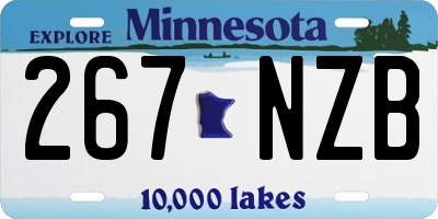 MN license plate 267NZB