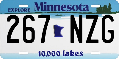 MN license plate 267NZG