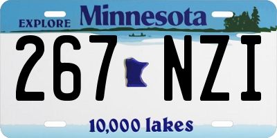 MN license plate 267NZI