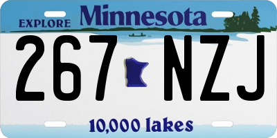 MN license plate 267NZJ