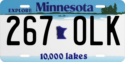 MN license plate 267OLK