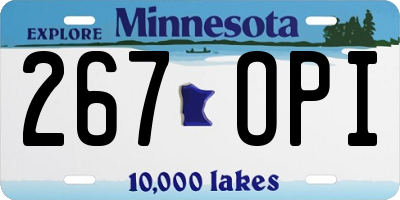 MN license plate 267OPI