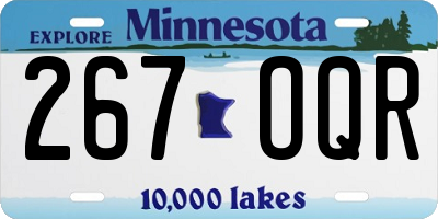 MN license plate 267OQR