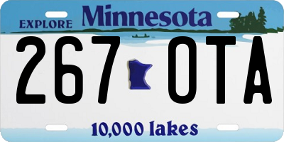 MN license plate 267OTA