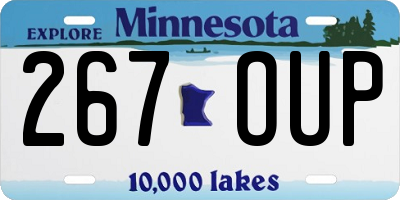 MN license plate 267OUP