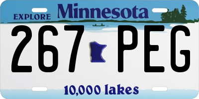 MN license plate 267PEG