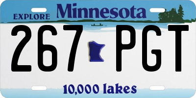 MN license plate 267PGT