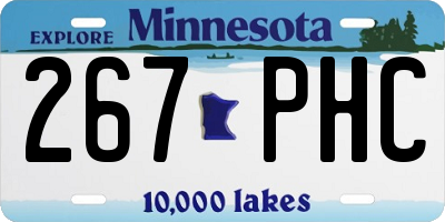 MN license plate 267PHC