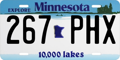 MN license plate 267PHX