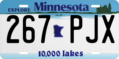 MN license plate 267PJX