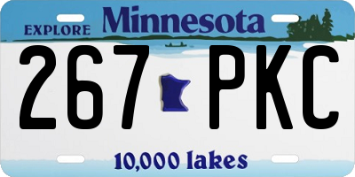 MN license plate 267PKC