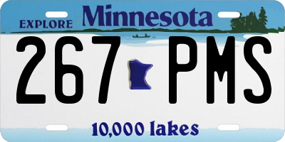 MN license plate 267PMS