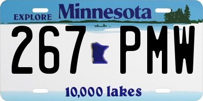 MN license plate 267PMW