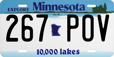 MN license plate 267POV