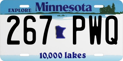 MN license plate 267PWQ