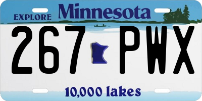 MN license plate 267PWX