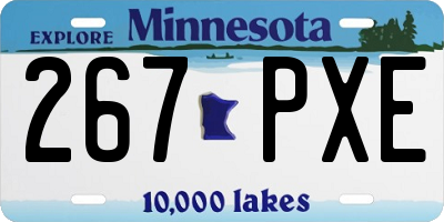 MN license plate 267PXE