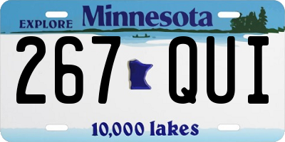 MN license plate 267QUI