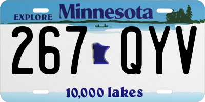 MN license plate 267QYV