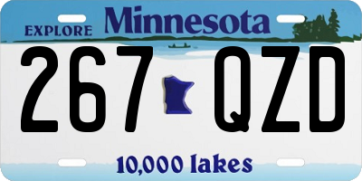 MN license plate 267QZD