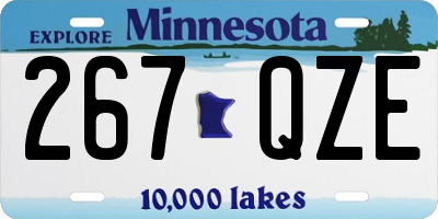 MN license plate 267QZE