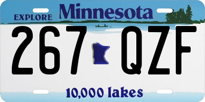 MN license plate 267QZF